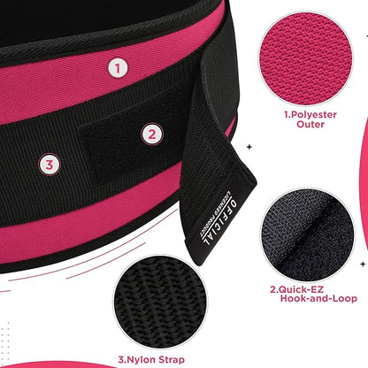 RDX Women Weight Lifting Belt 6.5” Curved Padded
