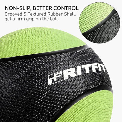 RitFit Weighted Medicine Ball - Non-Slip Rubber Shell