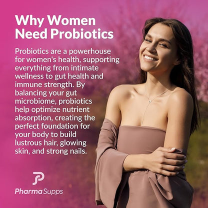 Advanced Women's Probiotics for Gut Health - Hair, Skin, & Nails Vitamins Support - 50 Billion CFU w/Collagen, Biotin & Keratin - Probiotic Supplement for Digestive Health & Bloating Relief, USA-Made