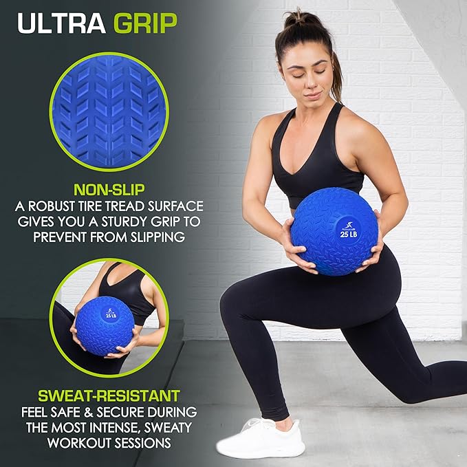 ProsourceFit Slam Medicine Balls 5 10, 15, 15, 20, 20, 25, 25, 30, 30, 50lbs 50lbs Smooth