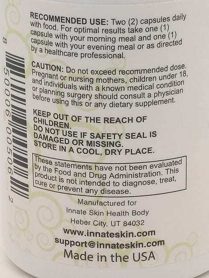 Clear Skin Acne Vitamin System | 20 Botanicals, Minerals & Vitamins | 60 Count Pack of 4 by Innate Skin