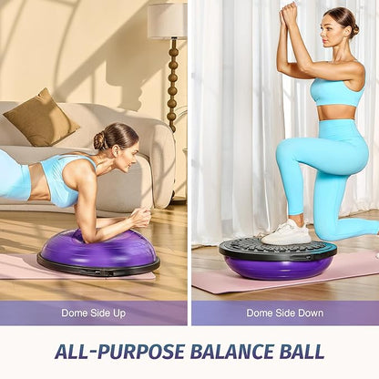 ZELUS 25in. Balance Ball 1500lb Inflatable 2 Bands,