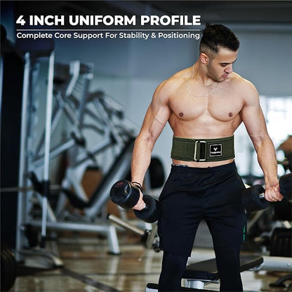 Quick Locking Weight Lifting Belt - Adjustable Lifting 4 inch