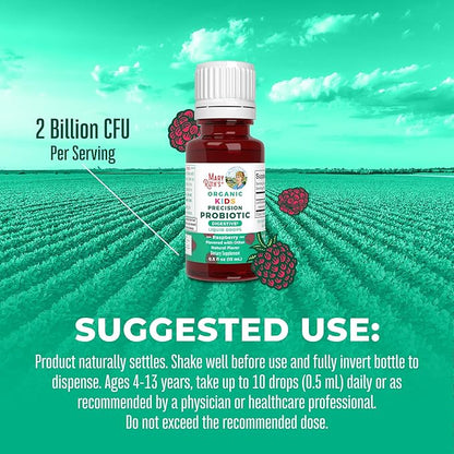 MaryRuth Organics USDA Organic Liquid Kids Probiotic Drops | Digestive Health | Gut Health | Kids Immune Support Supplement | Overall Health and Wellness | Non GMO | Vegan | 30 Servings