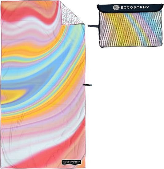 ECCOSOPHY Microfiber Beach Towel - Sand Free Towels 71x35 in