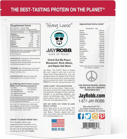 Jay Robb Strawberry Egg White Protein Powder, Low Carb, Keto, Vegetarian, Gluten Free, Lactose Free, No Sugar Added, No Fat, No Soy, Nothing Artificial, Non-GMO, Best-Tasting (80 oz, Strawberry)