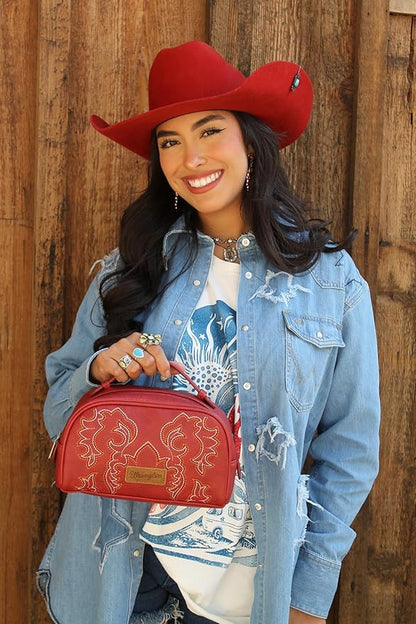 Wrangler Makeup Pouch Bag Mini Western Toiletry Purse Cosmetic Organizer Paisley Travel Pouch for Women