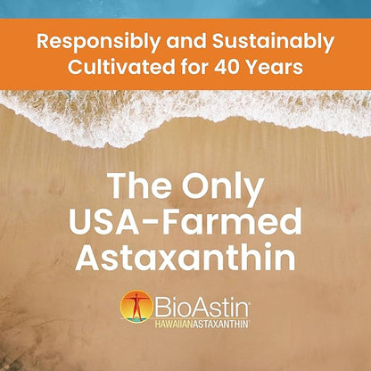Nutrex Hawaii Vegan BioAstin Hawaiian Astaxanthin - 12mg, 50 Softgels - Farm-Direct Premium Antioxidant Supplement to Support Eye, Skin, Joint & Immune System Health - Vegan, Non-GMO & Gluten-Free