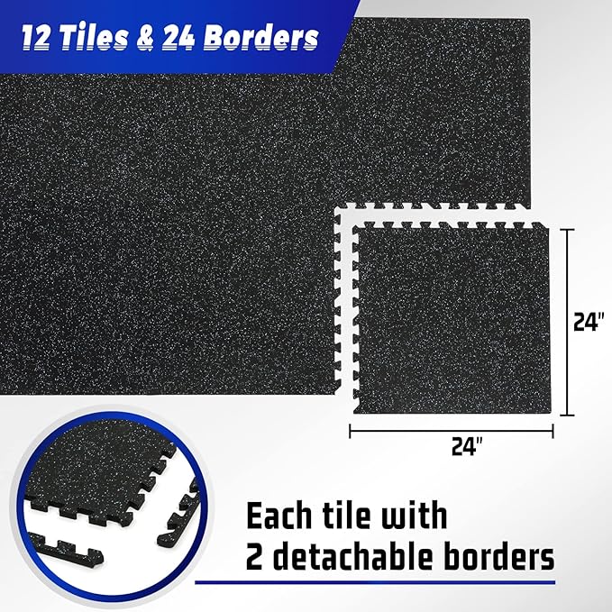 SUPERJARE 0.56'' Thick 12 Pcs 48 Sq Ft