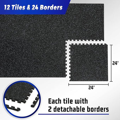 SUPERJARE 0.56'' Thick 12 Pcs 48 Sq Ft