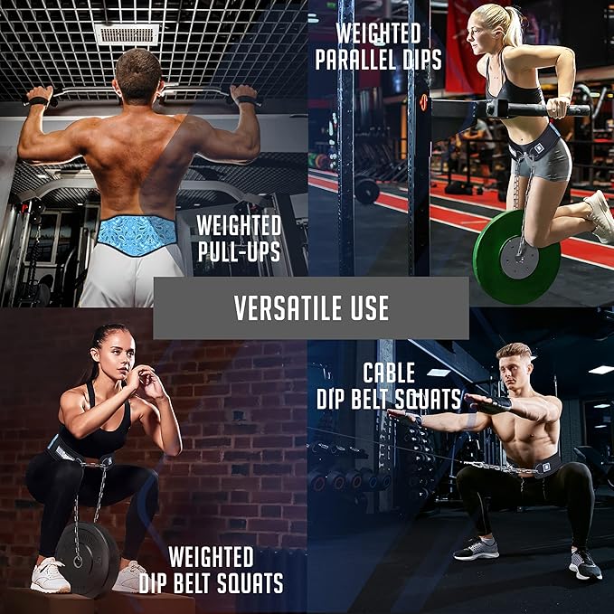 RIMSports Dip Belt For Weight Lifting - Weighted