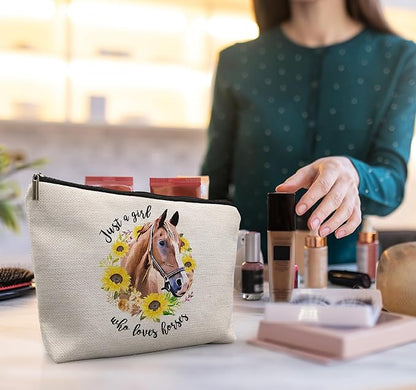 Horse Gifts - Animal Makeup Bag for Horse Lovers