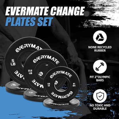 Black Change Weight Plates 1.25LB 2.5LB 5LB Set