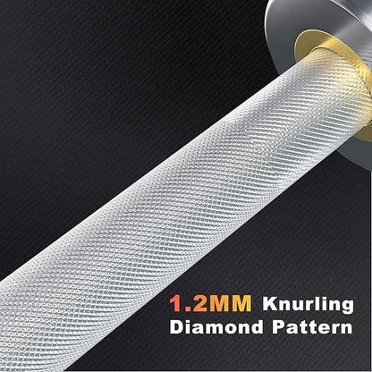 Olympic Barbell EZ Bar Curl Bar 4ft/5ft/7ft 2 Inch (300lb/330lb/400lb/700lb/1000lb/1500lb)