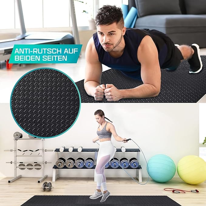 Yes4All 24SQFT-120SQFT Puzzle Exercise Mat for Home Gym