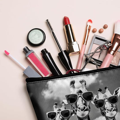 Novelty Makeup Bag for Purse - Giraffe Travel Bags Cute Cosmetic Bag for Women Makeup Organizer for Travel Essentials