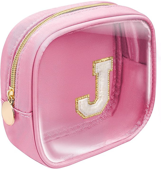 Preppy Stuff Birthday Gifts for Women - Pink Preppy Makeup Bag Best Friend, Teacher, Wedding, Bridesmaid, Daughter, Wife, Teen Girl Gift