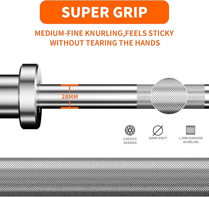 Olympic Barbell 25 lbs with 1500 lbs Weight 190K PSI 2" Weight