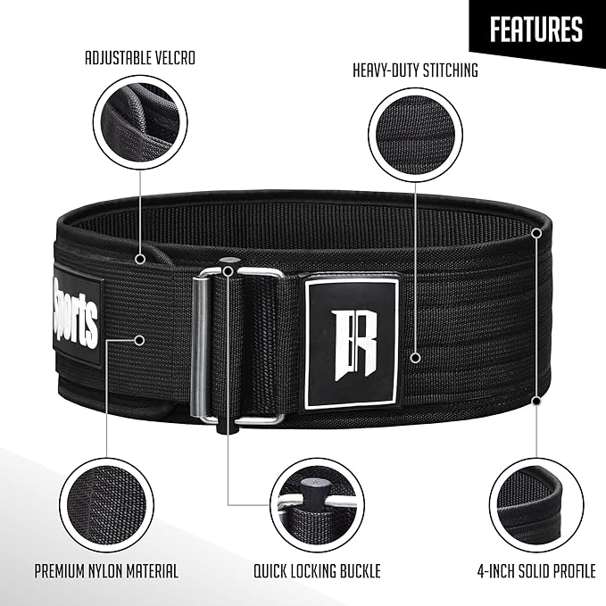 RIMSports Quick Locking Weight Lifting Belt Premium Lifting