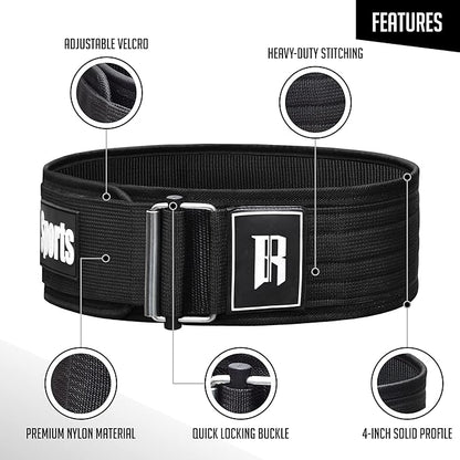 RIMSports Quick Locking Weight Lifting Belt Premium Lifting