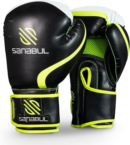 Sanabul Essential Gel Boxing Gloves for Men & Women, Kickboxing MMA, Muay Thai Gloves and Heavy Bag Training Punching & Sparring