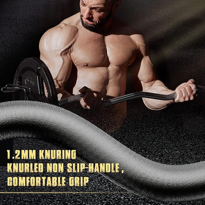 Olympic Barbell EZ Bar Curl Bar 4ft/5ft/7ft 2 Inch (300lb/330lb/400lb/700lb/1000lb/1500lb)