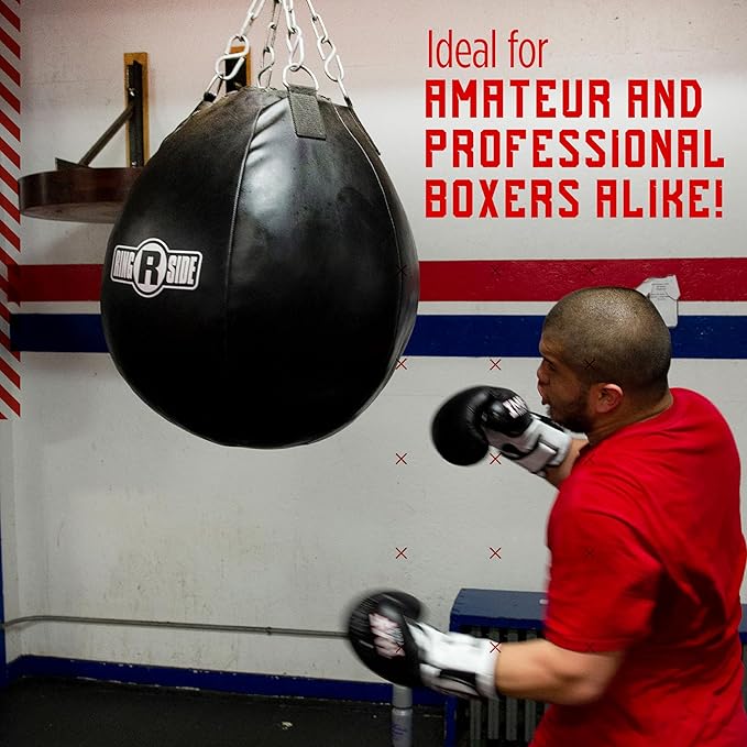 Ringside Body Snatcher Heavy Bag, Soft-Filled, Synthetic Leather Punching Bag for Boxing, MMA, Muay Thai, and More, Includes Heavy-Duty Chain and S-Hooks Connections, 65 Pounds, 22" x 24"