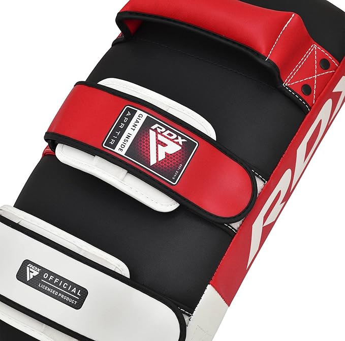 RDX Muay Thai Pad for Training, Curved Kickboxing Kicking Strike Shield, Coaching Kick Boxing, MMA, Martial Arts, Karate, Taekwondo, Punching, Foot, Knee and Elbow Target (One Pad Only)