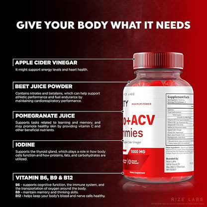 Trinity Keto+ACV Gummies for Advanced Weight Loss, All Natural Apple Cider Vinegar Supplement, 500 mg (60 Gummies)