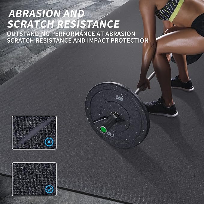 MRO Extra Large Exercise Mat For Home Gym 15'x6'/12'x6'/9'x6'(7mm) Workout