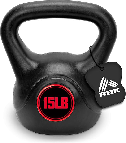 RBX Cement Kettlebell with Shock-Proof Plastic Coating