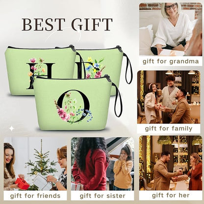 SEAMOON Happy Birthday Friendship Bridesmaid Team Gifts for Employees Women Mom Girl Daughter Teenage Personalized Make up Cosmetic Bag Travel with Mirror Mothers Day Christmas Graduation O