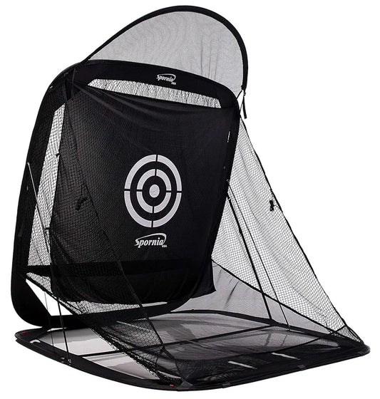Spornia Spg-7 Golf Practice Net - Automatic Ball Return System w/Target Sheet, Two Side Barrier