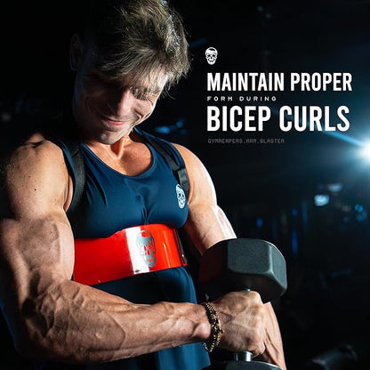 Gymreapers Bicep Arm Blaster -Thick Aluminum Support Bicep