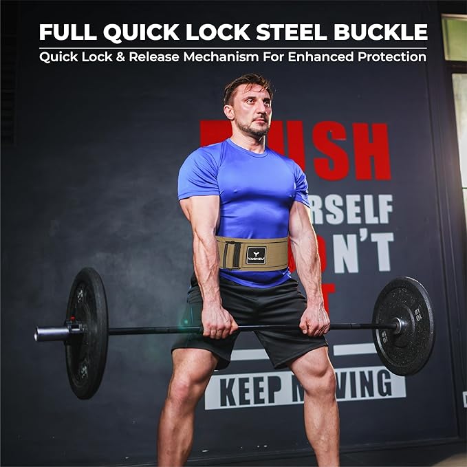 Quick Locking Weight Lifting Belt - Adjustable Lifting 4 inch