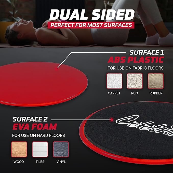 Celebrita Pair of Gliding Discs Core Sliders Ab