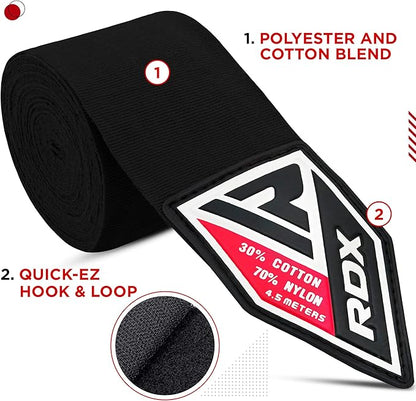 RDX Boxing Gloves 10 Oz Men Women with Boxing Hand Wraps Inner Gloves, 180 Inches Mexican Style Boxing Wrist Straps, Heavy Punching Bag Gloves for Boxing Kickboxing, Muay Thai, MMA Martial Arts