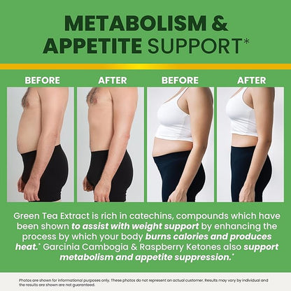 Nobi Nutrition Green Tea Fat Burner Gummies for Weight Loss | Metabolism Boost & Appetite Suppressant with Green Coffee Bean Extract & Garcinia Cambogia | Pills to Burn Belly Fat for Women & Men