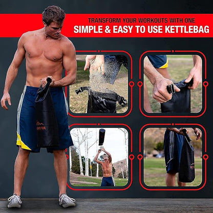 Sandbag Workout Bag & Sandbag Kettlebell Set - 1050 Cordura 8 Thick 3 Inner