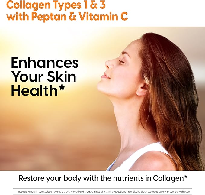 Doctor's Best Collagen Types 1 & 3 with Peptan, Non-GMO, Gluten Free, Soy Free, Supports Hair, Skin, Nails, Tendons & Bones, 1000 Mg, 540 Tablets