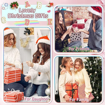 TOPEAST Cosmetic Travel Bags for Women, Preppy Small Makeup Bag, PU Leather Waterproof Toiletry Bag, Unique Friendship Gifts for Friends Coworker, Cute Stuff for Girls (White R)