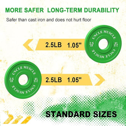 Rubber Change Plates 0.25-0.5 -0.75-1 -1.25-2.5 -5LB Set