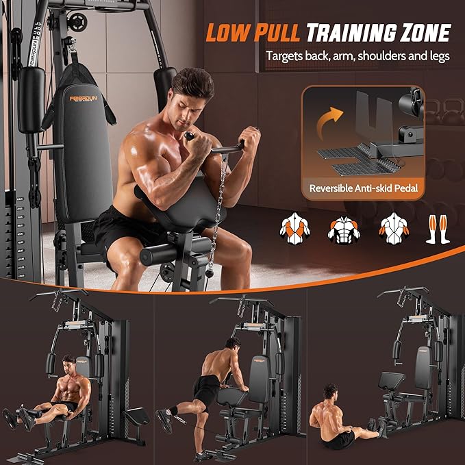 Home Gym with 154LBS Weight Stack