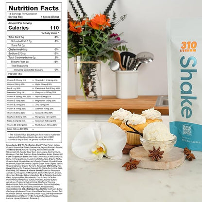 310 Nutrition – All-In-One Meal Replacement Shake - New Formula with Fiber Rich Vegan Superfood Blend - Natural Sweeteners - Low Carb Shake, Keto & Paleo Friendly - Gluten Free - 26 Essential Vitamins & Minerals - Triple Flavor Pack
