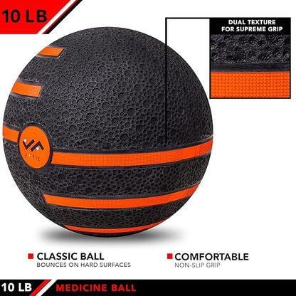 JFIT Medicine Exercise Ball with Dual Texture