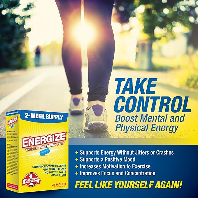 iSatori Energize Caffeine Pills - Fast Acting Energy Pill (28 Tablets)