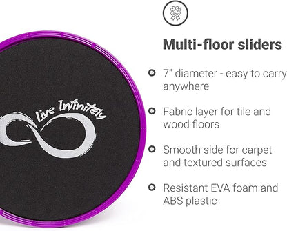 Live Infinitely Core Sliders – Dual Sided Fitness