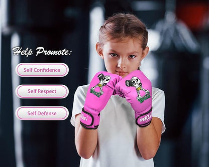 Punching Bag for Kids - 5' 3" Tall and Stable - Ninja Kids Inflatable Punching Bag Combo Kit with Kids Boxing Gloves, a Pump and Repair Kit. Boxing Bag for Immediate Bounce Back