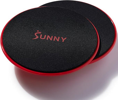 Sunny Health & Fitness Dual Sided Core Exercise Disk for Carpet or Hardwood Floors, Lightweight and Portable, Perfect for Abdominal, Core Workouts, Cardio, and Low Impact