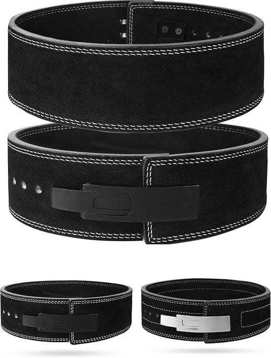 Weight Lifting Lever Belt Cowhide Gym Leather Belt 10mm Powerlifting
